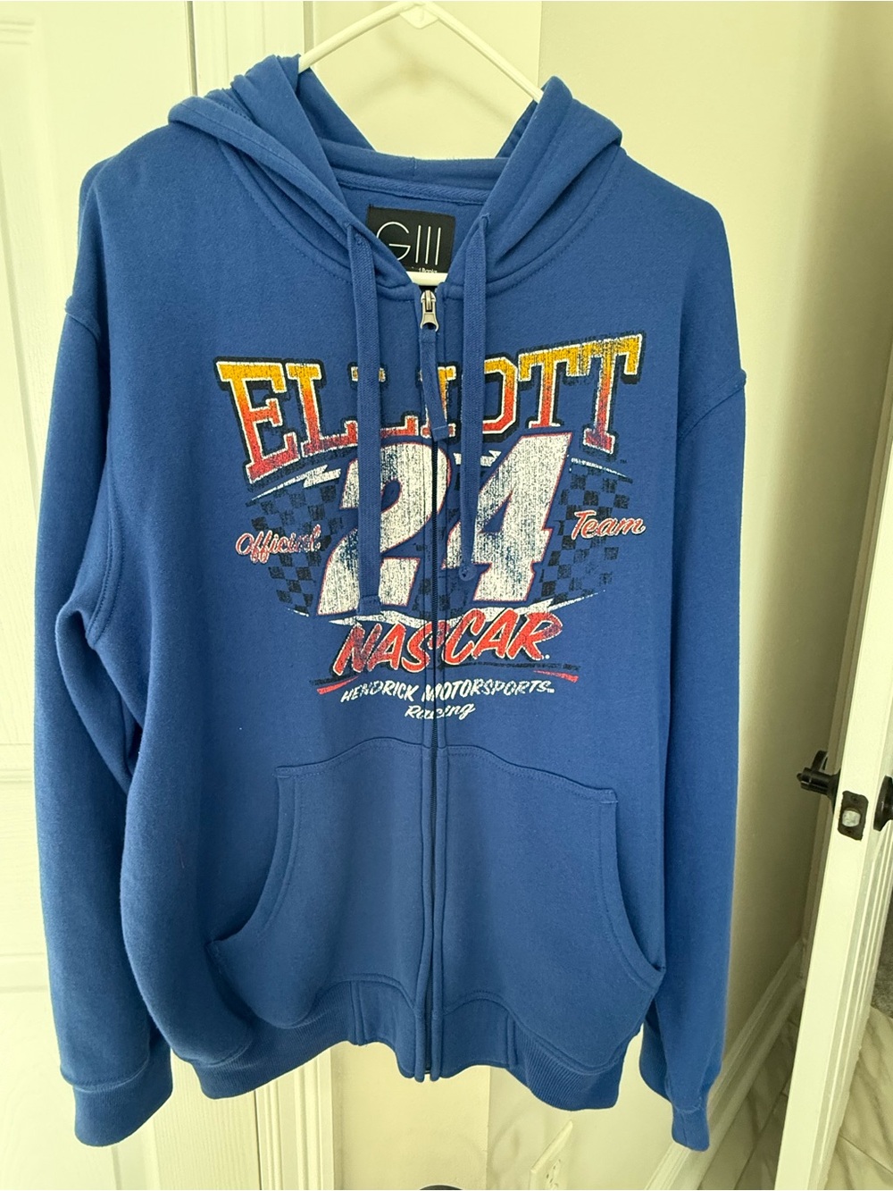 Men’s full zip hoodie.